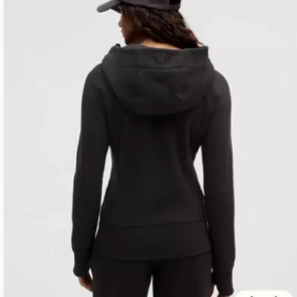 LULULEMON Scuba Full Zip Hoodie Sweatshirt Black Sz 10 - Picture 2 of 14